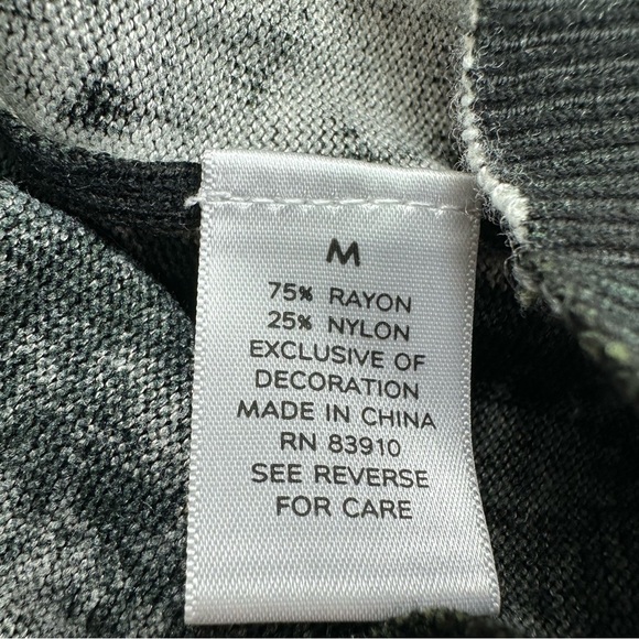 Susan Graver Beaded Abstract Cardigan Sweater Women Medium 3/4 Sleeves Colorful - Picture 5 of 9